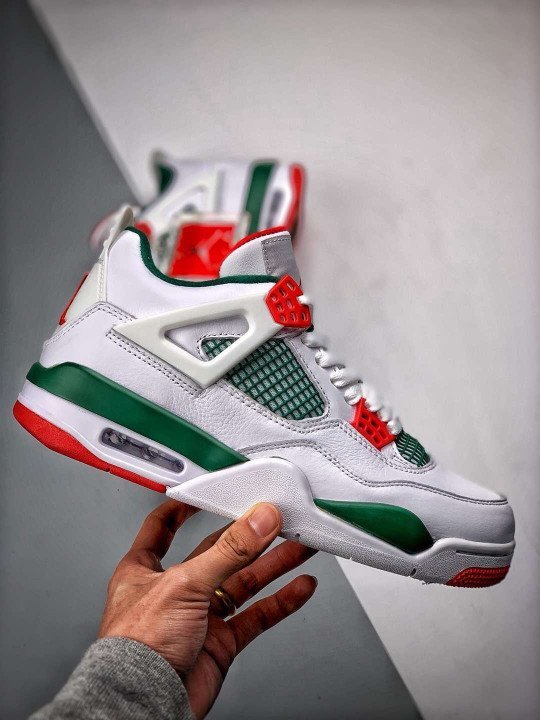 Air Jordan 4 Retro ” Do The Right Thing” White/Gorge Green-Varsity Red - Image 4