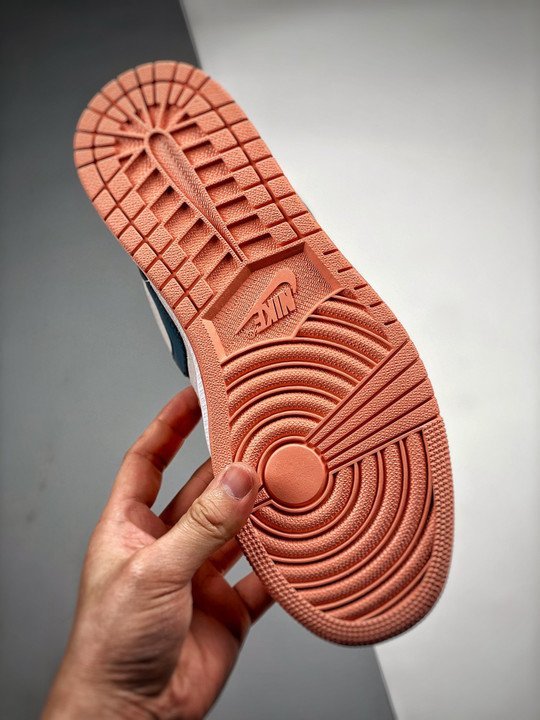 Air Jordan 1 Low Light Madder Root/Dark Teal Green DC0774-800 - Image 7