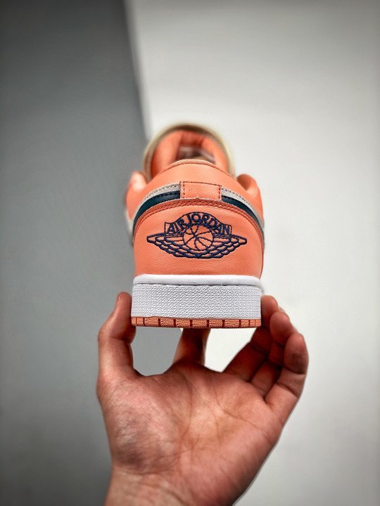 Air Jordan 1 Low Light Madder Root/Dark Teal Green DC0774-800 - Image 8