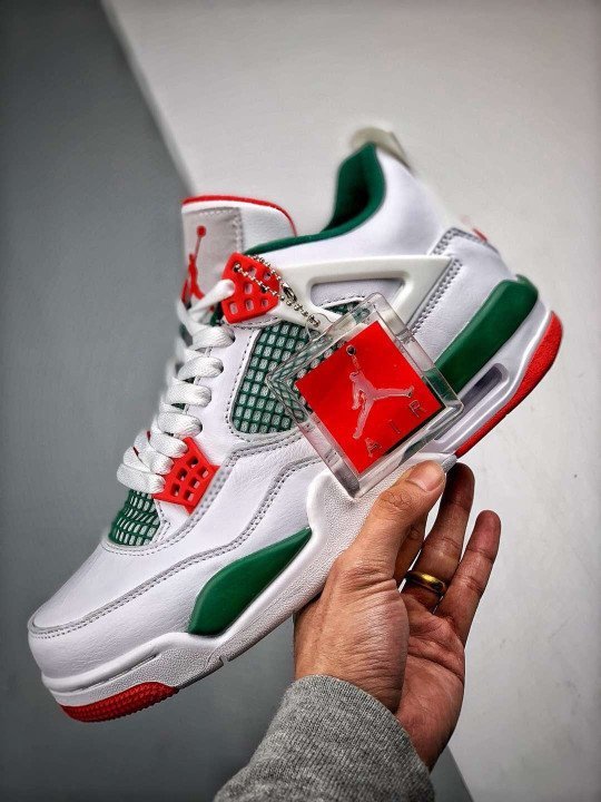 Air Jordan 4 Retro ” Do The Right Thing” White/Gorge Green-Varsity Red - Image 6