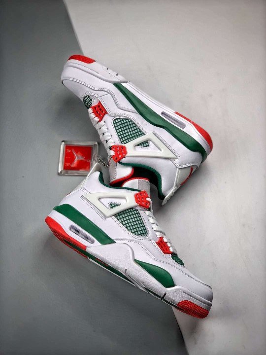 Air Jordan 4 Retro ” Do The Right Thing” White/Gorge Green-Varsity Red - Image 5