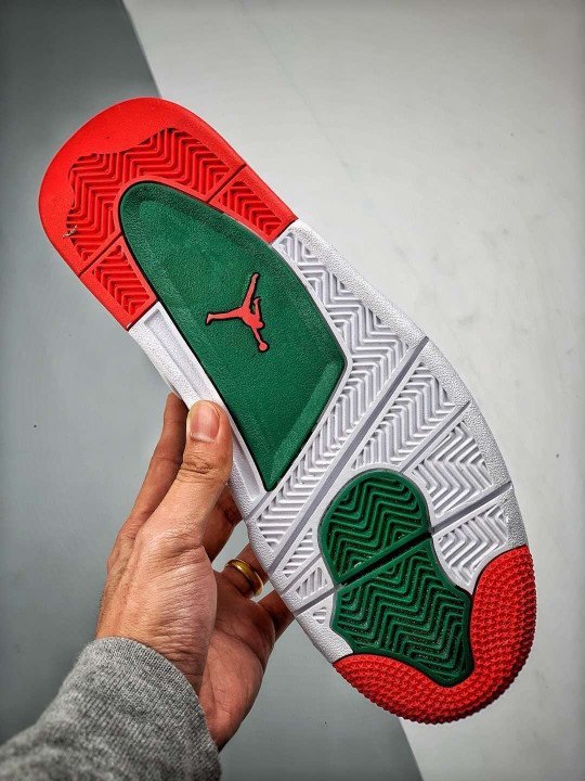 Air Jordan 4 Retro ” Do The Right Thing” White/Gorge Green-Varsity Red - Image 7