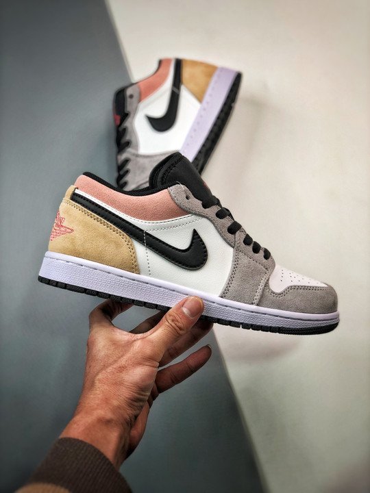 Air Jordan 1 Low Black/Magic Ember-Sundial-White DX4334-008 - Image 2