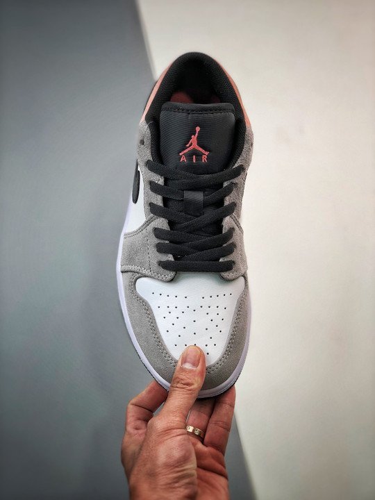 Air Jordan 1 Low Black/Magic Ember-Sundial-White DX4334-008 - Image 6