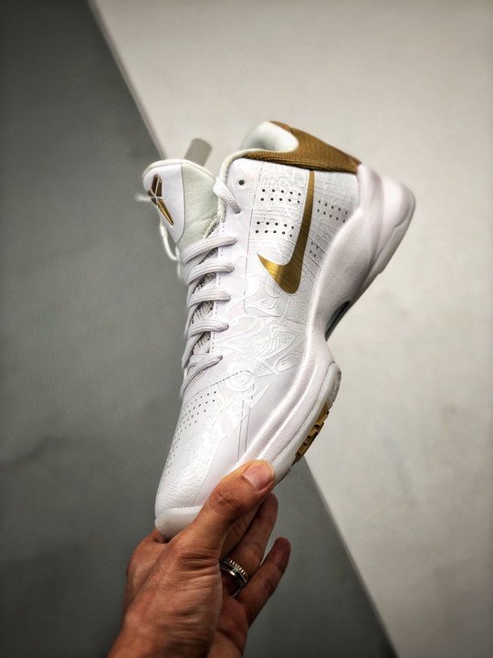 Nike Zoom Kobe 5 ? Big Stage Home ? White/Metallic Gold - Image 7