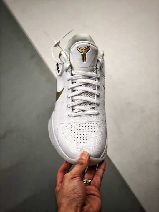 Nike Zoom Kobe 5 ? Big Stage Home ? White/Metallic Gold - Image 8