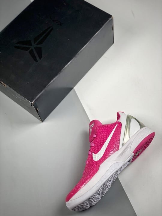 Nike Kobe 6 Protro ? Think Pink ? Pinkfire/Metallic Silver-White - Image 3