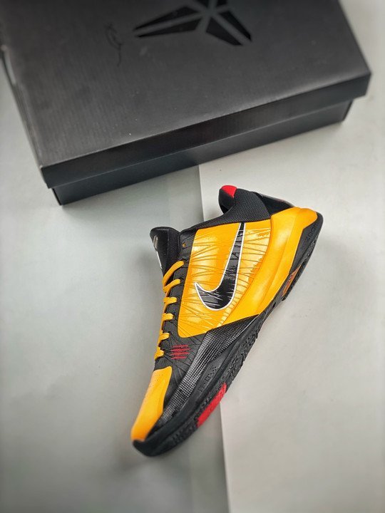 Nike Zoom Kobe 5 ? Bruce Lee ? Del Sol/Black-Metallic Silver-Varsity Red - Image 3