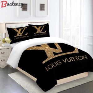 Comforter sets black dark beige full louis vuitton bedding set  home decoration Bedding Sets