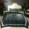 Gucci logo black luxury brand high-end     Bedding Sets blankets bed linen bedroom idea covers home decor bedspread bedclothes sheets duvet