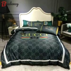 Gucci logo black luxury brand high-end     Bedding Sets blankets bed linen bedroom idea covers home decor bedspread bedclothes sheets duvet