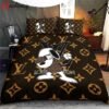 Louis vuitton dabbing snoopy luxury brand bedding set bedspread duvet cover set home decorations Bedding Sets