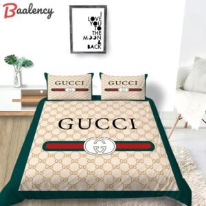 Gucci new logo luxury fashion brand bedding sets bedspread duvet cover set best luxury bed sets gift thankgivings and christmas Bedding Sets