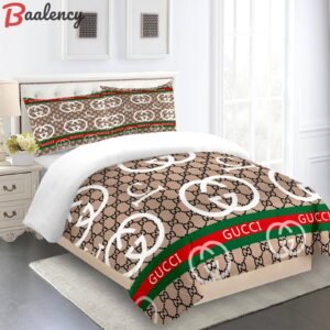 Gucci bedding set beige green red luxury bed sheets  home decoration Bedding Sets