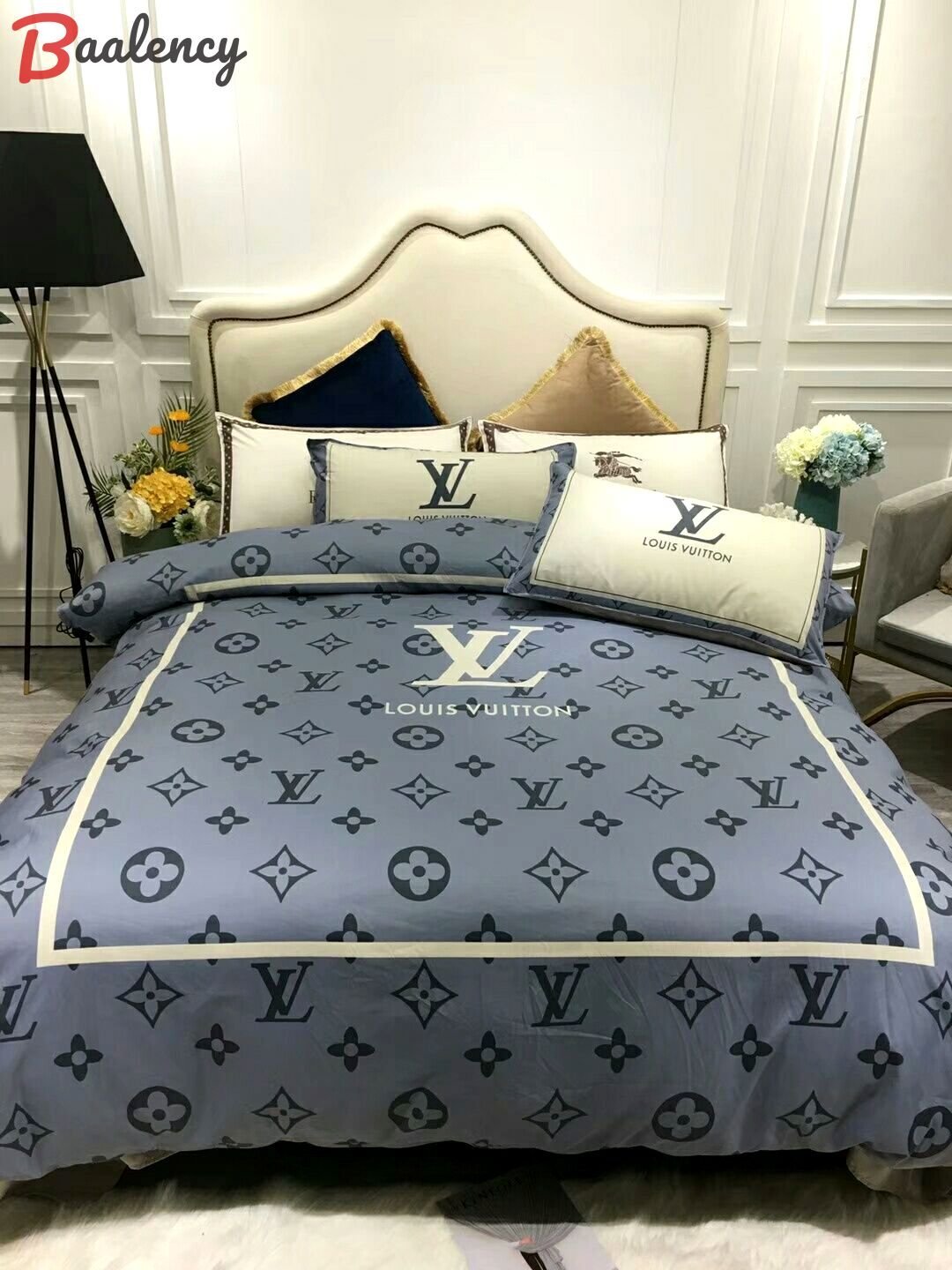 Lv type 154 bedding sets duvet cover lv bedroom sets luxury brand bedding Bedding Sets