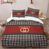 Gucci caro fashion logo premium luxury brand high-end bedding sets lv, bedroom decor , thanksgiving decorations for home best luxury bed sets gift thankgivings and christmas Bedding Sets