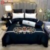 Black dolce & gabbana luxury brand bed sets, bedroom sets, comforter sets, duvet cover, bedspread for home decor trending 2023 for home Bedding Sets