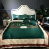 Gucci dark green luxury brand bedding set bedspread duvet cover set home decorations Bedding Sets