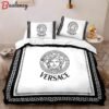 Versace white black limited edition luxury brand high-end bedding sets lv, bedroom decor , thanksgiving decorations for home best luxury bed sets gift thankgivings and christmas Bedding Sets