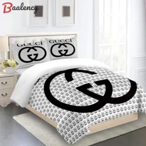 Gucci fashion logo limited luxury brand bedding sets, bedroom decor , thanksgiving decorations for home 25 best luxury bed sets gift thankgivings and christmas Bedding Sets