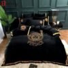 Gianni versace black luxury brand high-end     Bedding Sets bedclothes covers duvet home decor blankets bedspread bed linen bedroom idea sheets