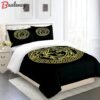 Gold medusa  versace logo luxury brand high end premium bedding set for bedroom luxury bedspread duvet cover set with pillowcases home decoration Bedding Sets