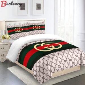 Gucci   italy beige red gold luxury bed sheets  Bedding Sets bedroom idea bedspread bedclothes covers bed linen home decor sheets blankets duvet