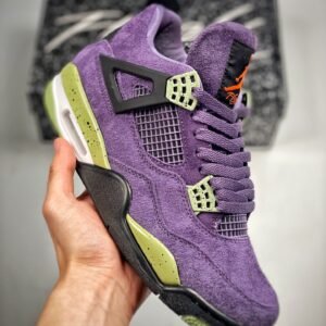 Air Jordan 4 Canyon Purple/Black-Alligator-Saftey Orange AQ9129-500