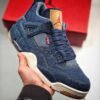 Air Jordan 4 Denim/Denim-Sail-Game Red