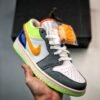 Air Jordan 1 Low ‘Hoops’ White/Coconut Milk-Shadow Green-Laser Orange
