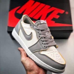 Air Jordan 1 Low OG EX Tech Grey/Light Orewood Brown-White