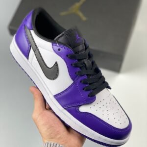 Air Jordan 1 Low Golf White/Court Purple-University Red-Black