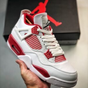 Air Jordan 4 ” Alternate ” 89″ White/Black-Gym Red