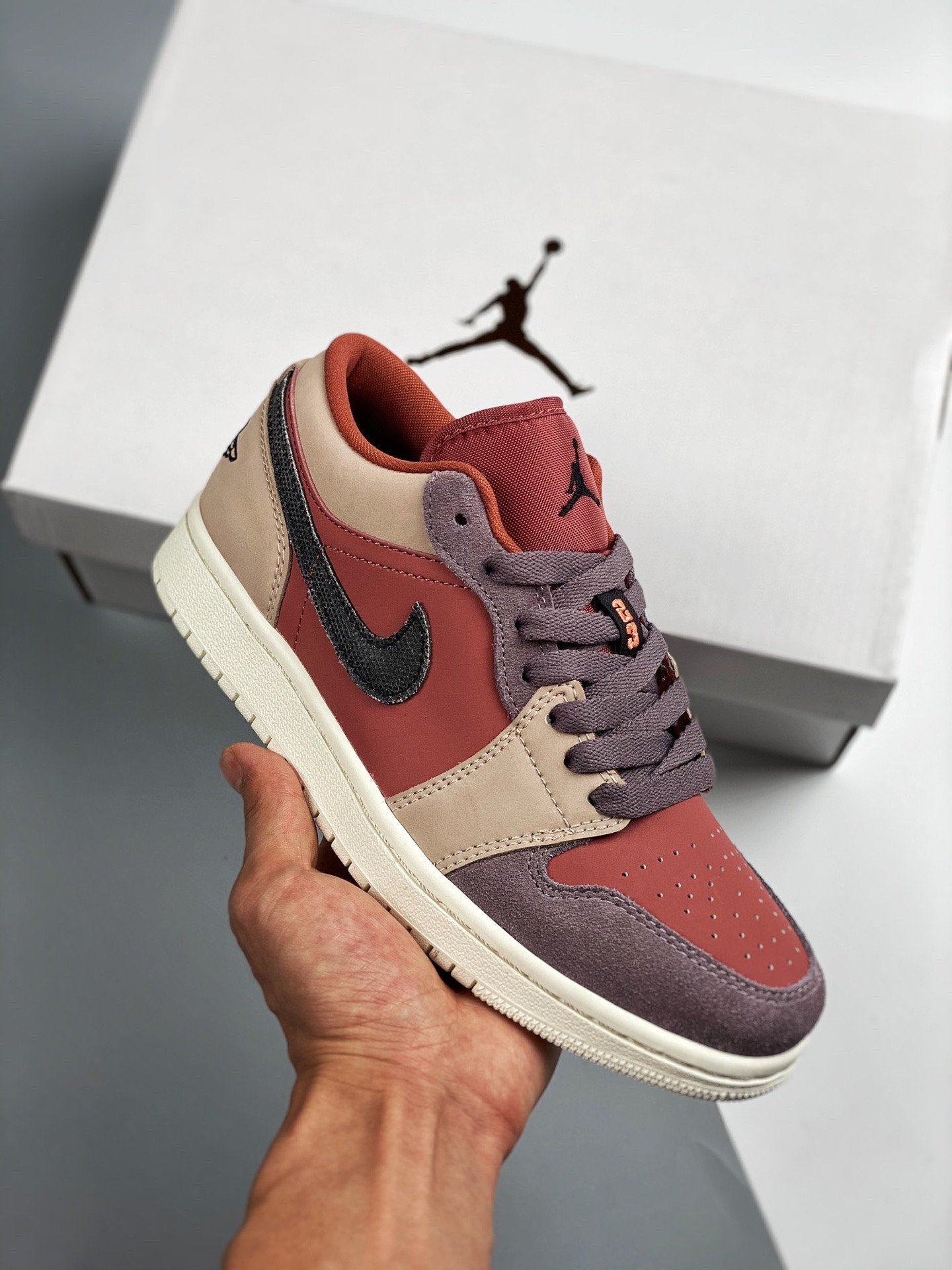 Air Jordan 1 Low Canyon Rust/Black-Purple Smoke DC0774-602