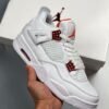 Air Jordan 4 White/Team Orange-Metallic Silver