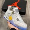 Air Jordan 4 ” Laser” White/Chrome-Metallic Silver