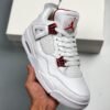 Air Jordan 4 White/Metallic Silver-University Red
