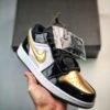 Air Jordan 1 Low ” Copper Toe” Metallic Gold/Black-White