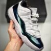 Air Jordan 11 Low ” Easter” White/Emerald Rise-Black 528895-145