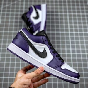 Air Jordan 1 Low Court Purple/White-Black 553558-500