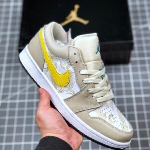 Air Jordan 1 Low Light Orewood Brown/Amarillo-White-Laser Blue