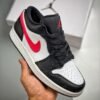 Air Jordan 1 Low Black/Siren Red-White DC0774-004