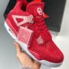 Air Jordan 4 Oklahoma Sooners PE Red Suede