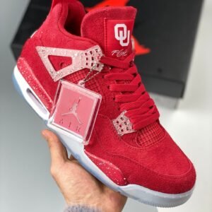 Air Jordan 4 Oklahoma Sooners PE Red Suede