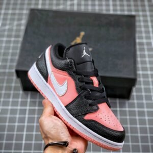 Air Jordan 1 Low Dark Smoke Grey/White-Pink Quartz