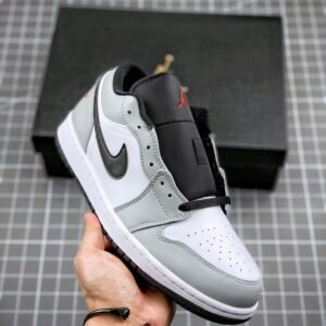 Air Jordan 1 Low Light Smoke Grey Red 553558-030