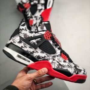 Air Jordan 4 ‘Tattoo’ Black/Fire Red-Black-White