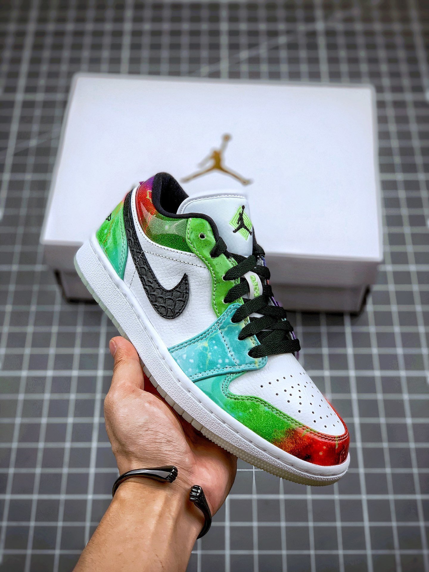 Air Jordan 1 Low ” Galaxy” White Multi