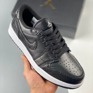 Air Jordan 1 Low Golf “Croc” Black/Iron Grey/White DD9315-003