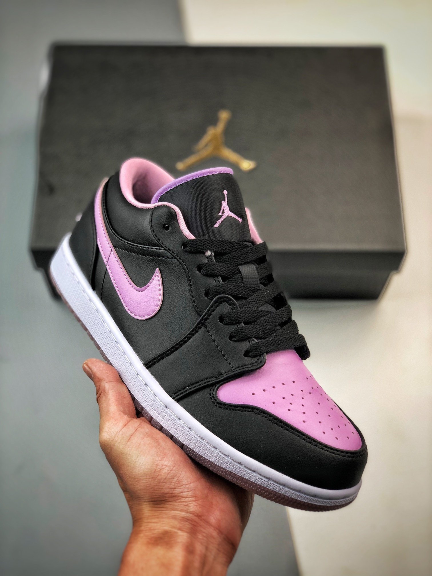 Air Jordan 1 Low Black/Iced Lilac/White DV1309-051